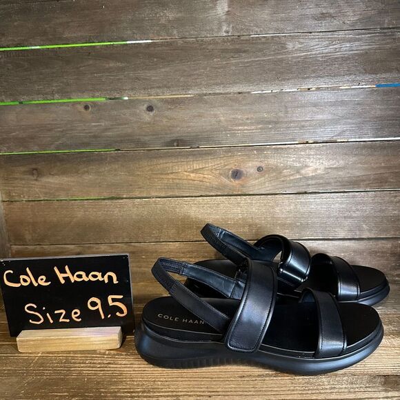 New NIB Womens Cole Haan Zerogrand Meritt Leather‎ Strappy Sandals Size 9.5 B